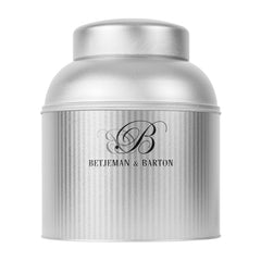 Large Empty Grey Metal Tea Box (1.5 kg)