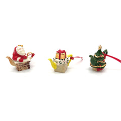 Set 3 mini théières décoration - Collection Porcelaine