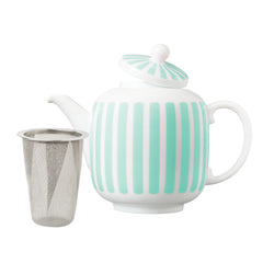 Aqua striped porcelain collection