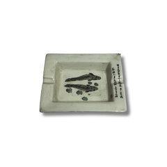 Cendrier en porcelaine motif Poissons