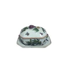 Bonbonniere chinoise et sa soucoupe motif Floral